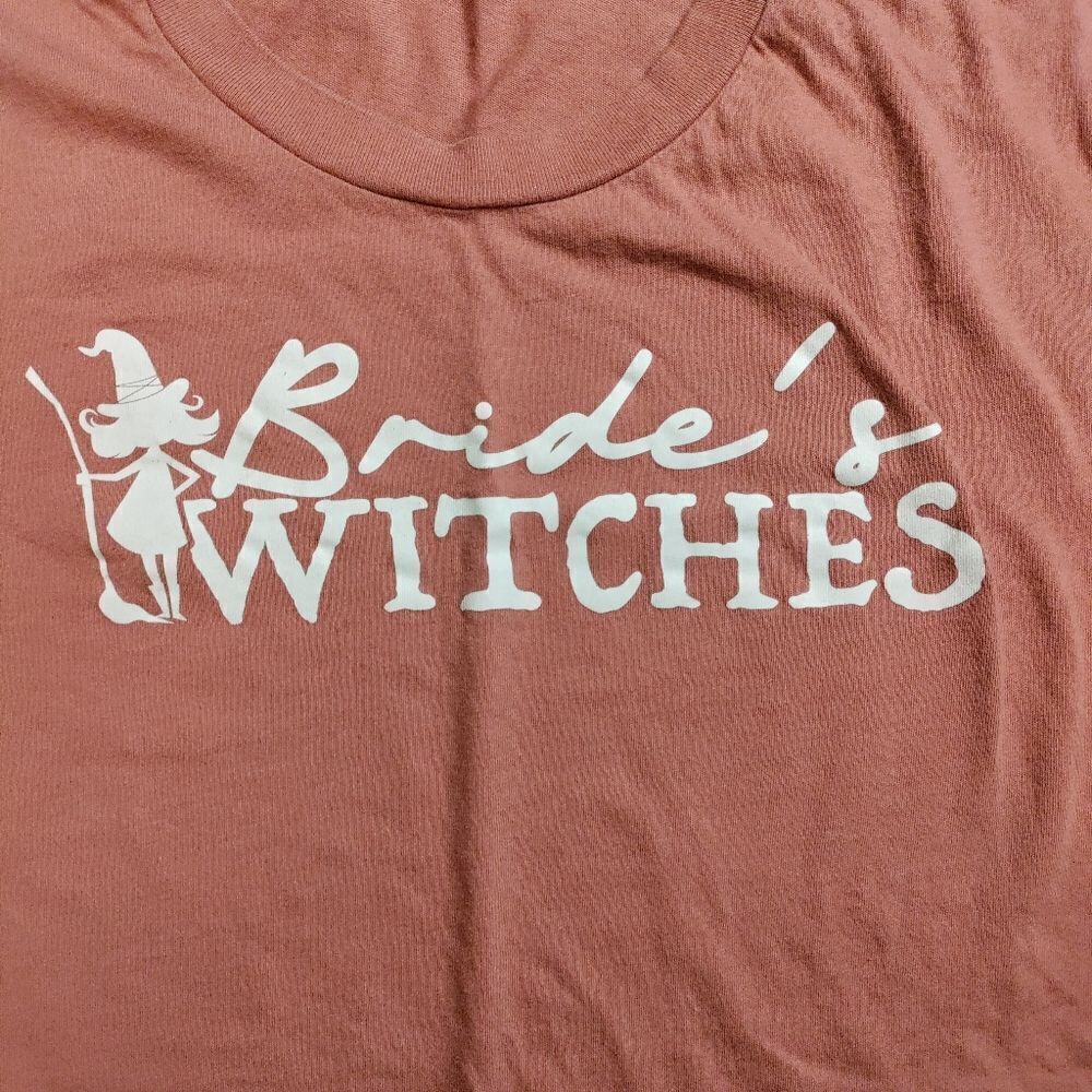 Women size Large Bride's Witches shirt mauve Bridesmaid fall bachelorette - Picture 2 of 4